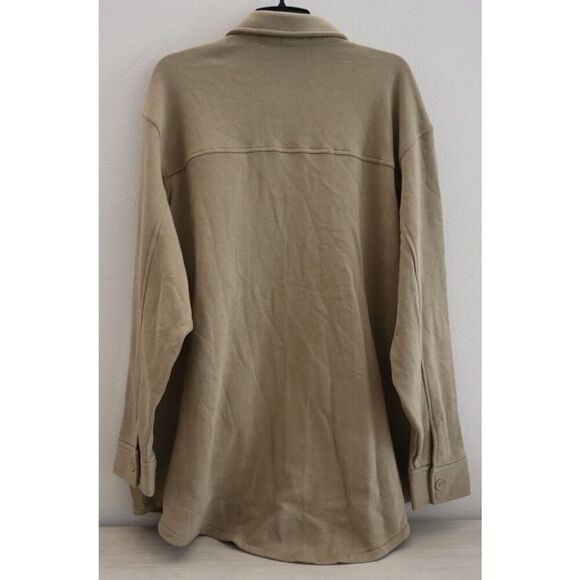 Old Navy 808189-00 Women's Sz 2X Sliced Bread/Beige Fleece Tunic Shacket - Picture 2 of 9
